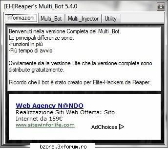 reaper's multi bot 5.4,1 full angelbot dll 4.0 implicit panoului lite şi versiunea bot adaugate